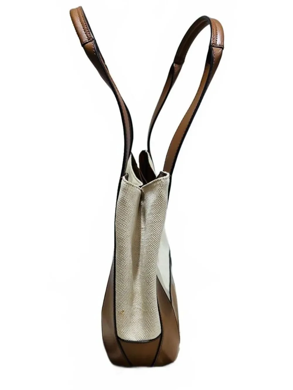 Michael Kors Brown Leather & Canvas Shoulder Bag with Dust Bag